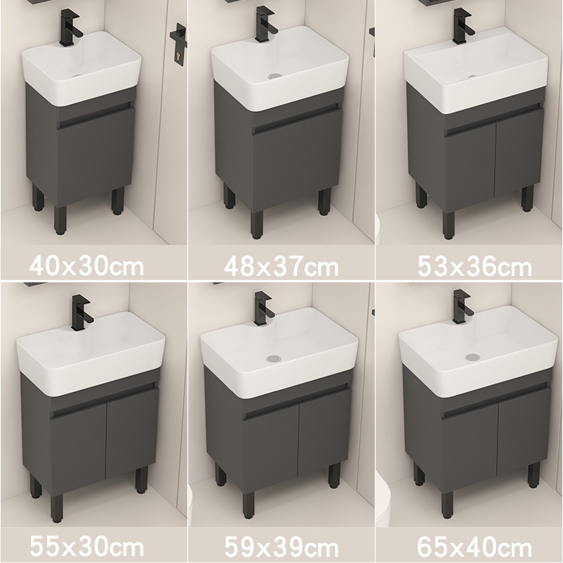 gabinete de baño de madera sólida tipo pequeño gabinete de baño tipo piso integral lavabo de cerámica lavabo de lavado de manos lavabo gabinete combinación