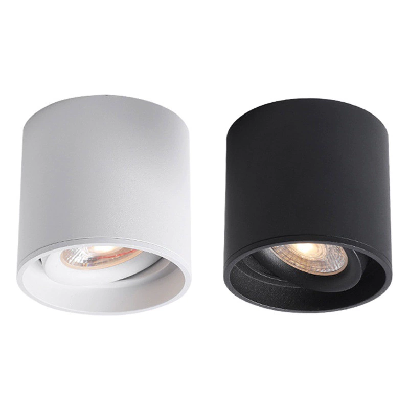 Небольшой Светодиодный прожектор Открытый антибликовый потолочный светильник без отверстий с регулируемым углом наклона потолочный светильник для дома и гостиной