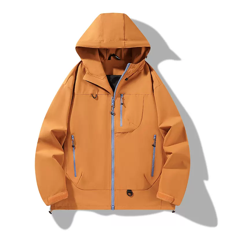 2025新款冲锋衣外套男女春秋防风防水连帽夹克山系户外旅游登山服