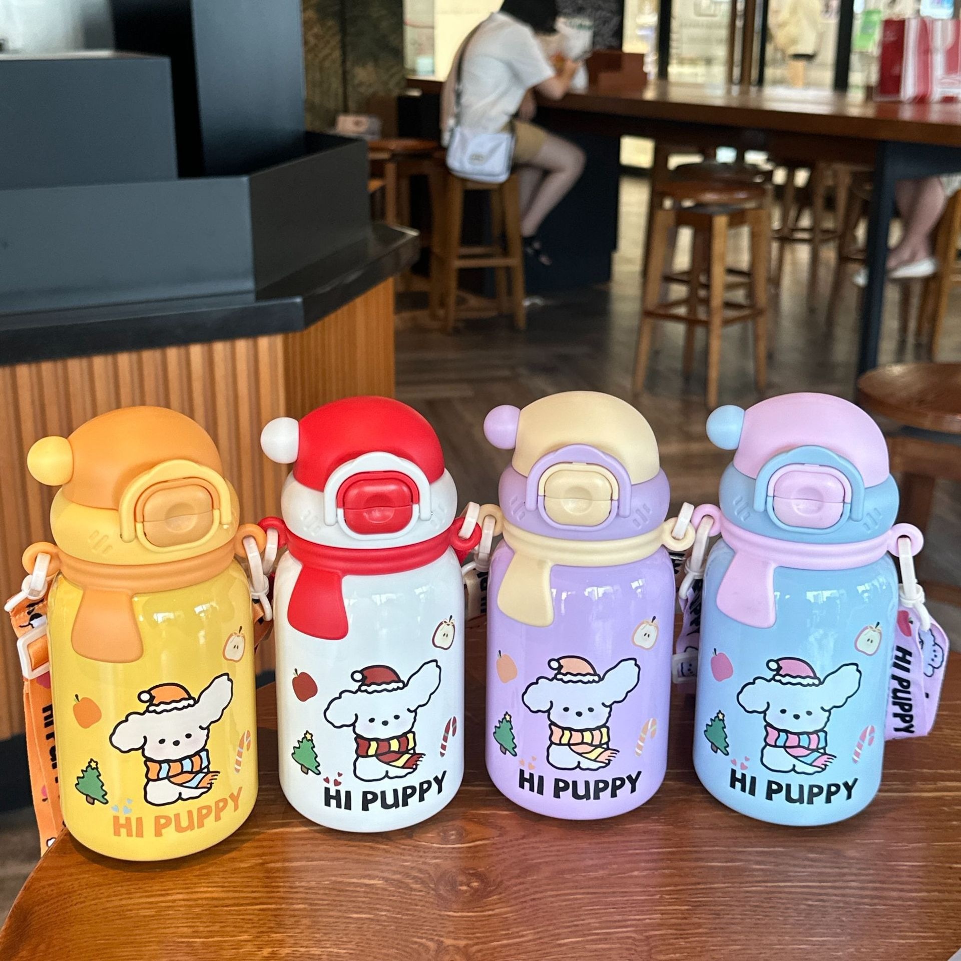 Invierno nuevo 316 de alto valor bonito taza de acero inoxidable taza de agua de chicas taza de paja de cuerda portátil al aire libre
