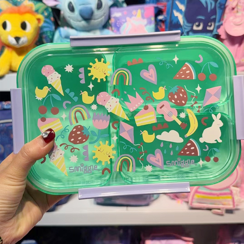 Fiambrera australiana smiggle para estudiantes de primaria y secundaria, lonchera de dibujos animados, lonchera de gran capacidad, caja de frutas para niños