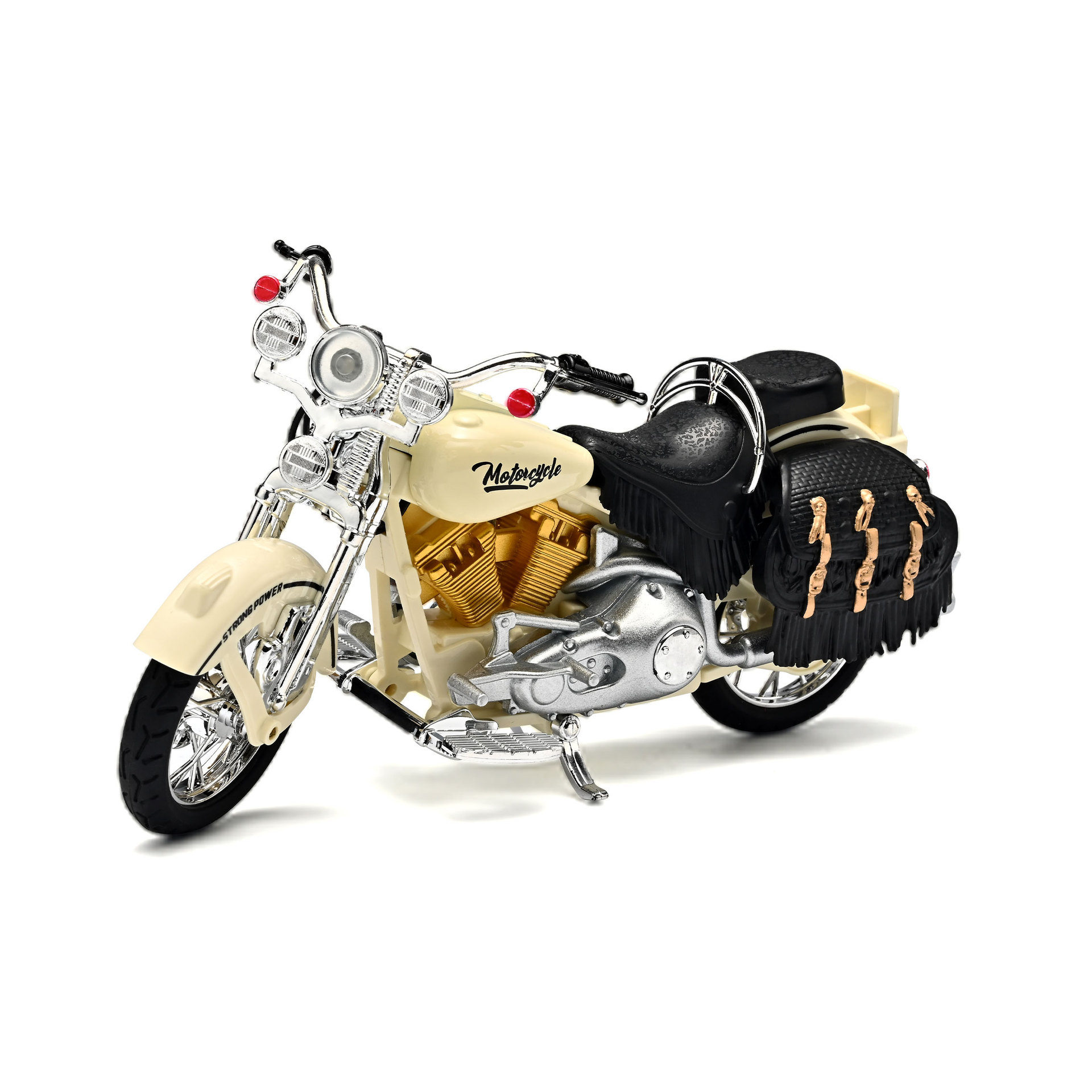 1:10 modelo de motocicleta de aleación de Harley sonido efecto de luz móvil pie corto video locomotora viento props de disparo