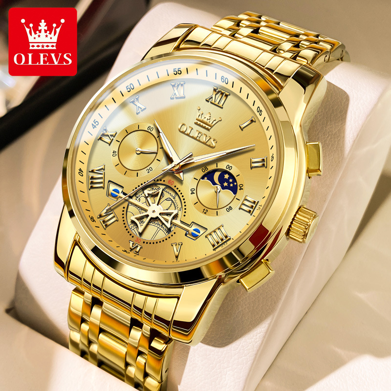 Oris Brand Watch Cross-Border Hot-Selling Multi-Functional Waterproof Quartz Watch Luminous Non-Mechanical Watch Men's Watch