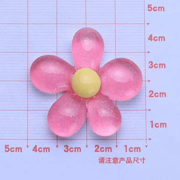 Ice-clear five-petal flower-rose pink