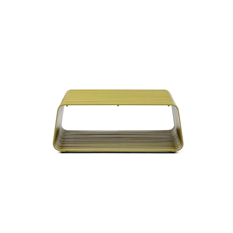 Sofá de aleación de aluminio combinación de mesa de té impermeable solar patio jardín al aire libre hotel piscina al aire libre muebles de acero inoxidable