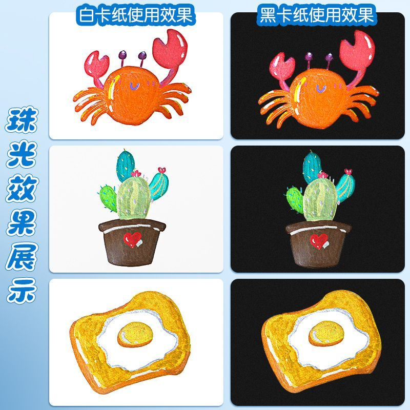 Aiye Beauty Pen-Juego de 10 colores, bolígrafo con gancho colorido, tarjeta de felicitación nacarada, manual de pintura, rotulador de cabeza blanda de doble cabeza