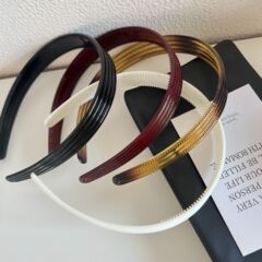 韩系简约日常百搭极简复古线条亚克力宽边带齿发箍高级感刘海发饰