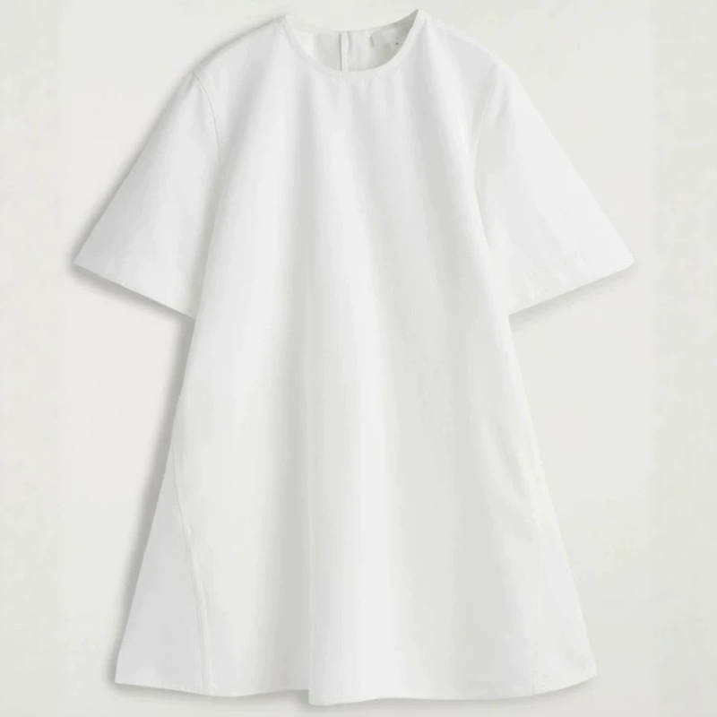 Cs Women's Casual Flared Mini Dress White 2026 Summer New Product 1337285001