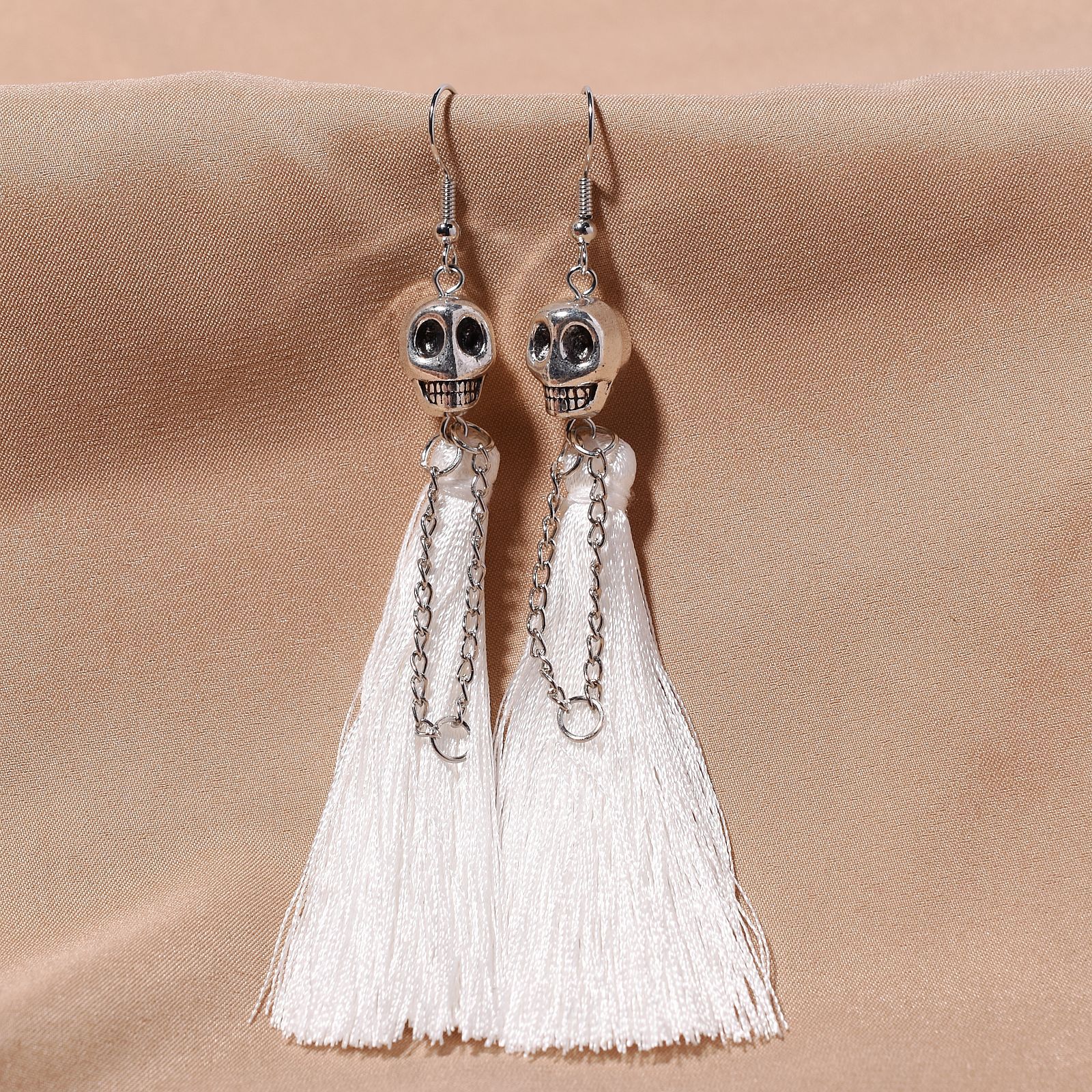 25g Weight Iron Ear Needle Material Drop Earrings Classification 1 Pair Quantity Holiday, Festival Occasion Zinc alloy Material Halloween Festival Solid Color Pattern Women's Gender Plating Design Punk Style 1 Pair Halloween Punk Solid Color Plating Zinc Alloy Drop Earrings 11