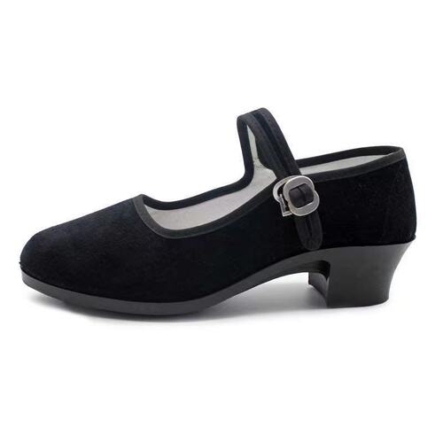 Yangko dance shoes, examination shoes for women, Tibetan ethnic dance, children's dance shoes, women's Northeastern Yangko dance high-heeled black cloth shoes, women