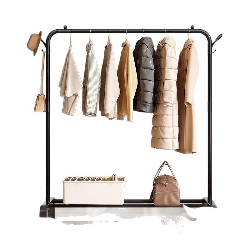 Tendedero piso dormitorio doméstico colgar ropa plegable de un solo poste dormitorio interior simple perchero de secado móvil