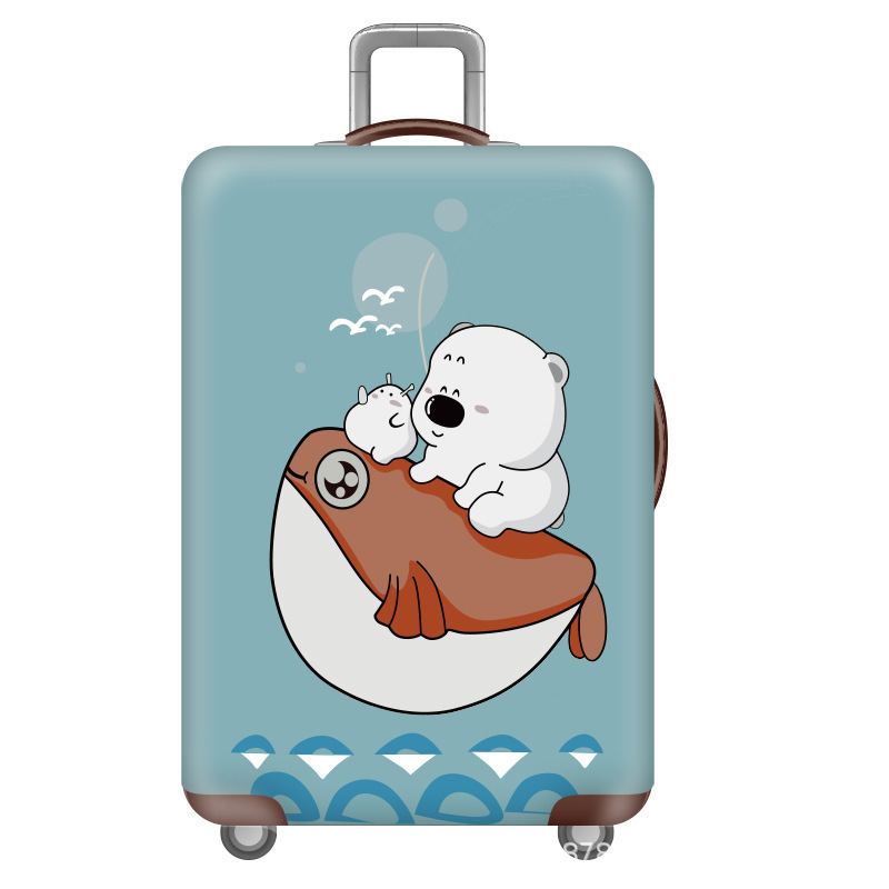 cubierta de maleta gruesa y resistente al desgaste cubierta de caja elástica caja de tracción cubierta de polvo cubierta de maleta de viaje impresión completa