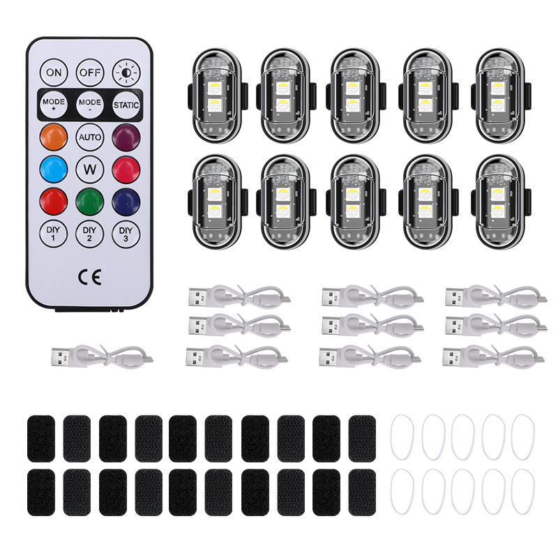 Motorcycle Car Universal: Universal Motosiklet ləvazimatları və aksesuarları - ten-lights-one-remote