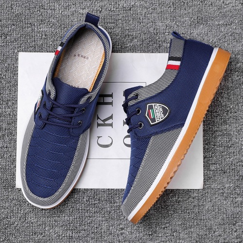 Large Size Old Beijing Cloth Shoes for Men, Unisex Work Shoes, Casual Platform Shoes, Korean Style Men's Shoes, Laced Casual Canvas Shoes