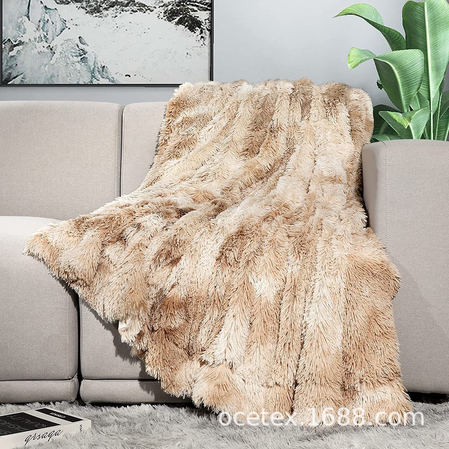 双面长毛绒毛毯柔软舒适超细纤维毛毯子高奢人造皮毛盖毯厂家批发