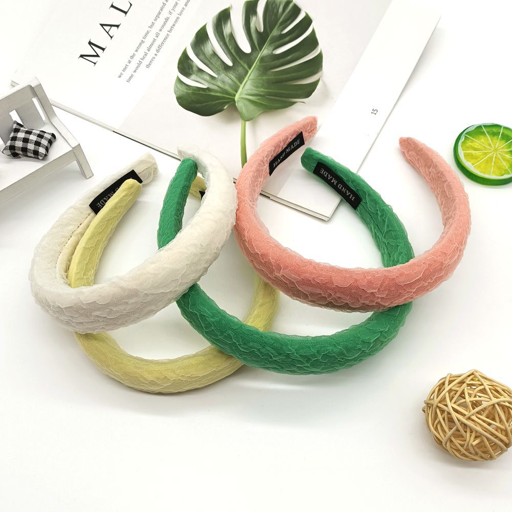 Simple Style Geometric Mixed materials Net Yarn Hair Band 1 Piecepicture1