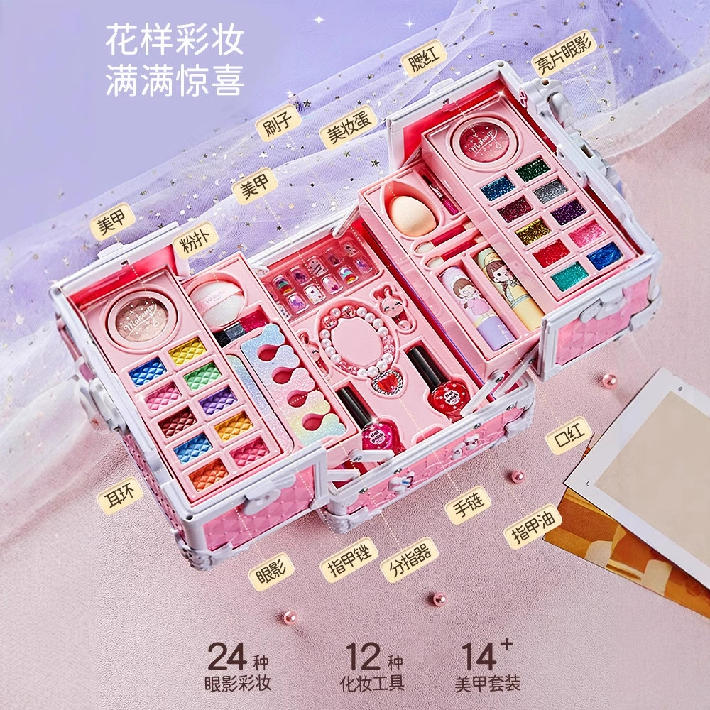 Игрушка для макияжа, набор, детский праймер под макияж для принцессы, кейс для макияжа, лак для ногтей, подарочная коробка, подарок на день рождения, ручная работа