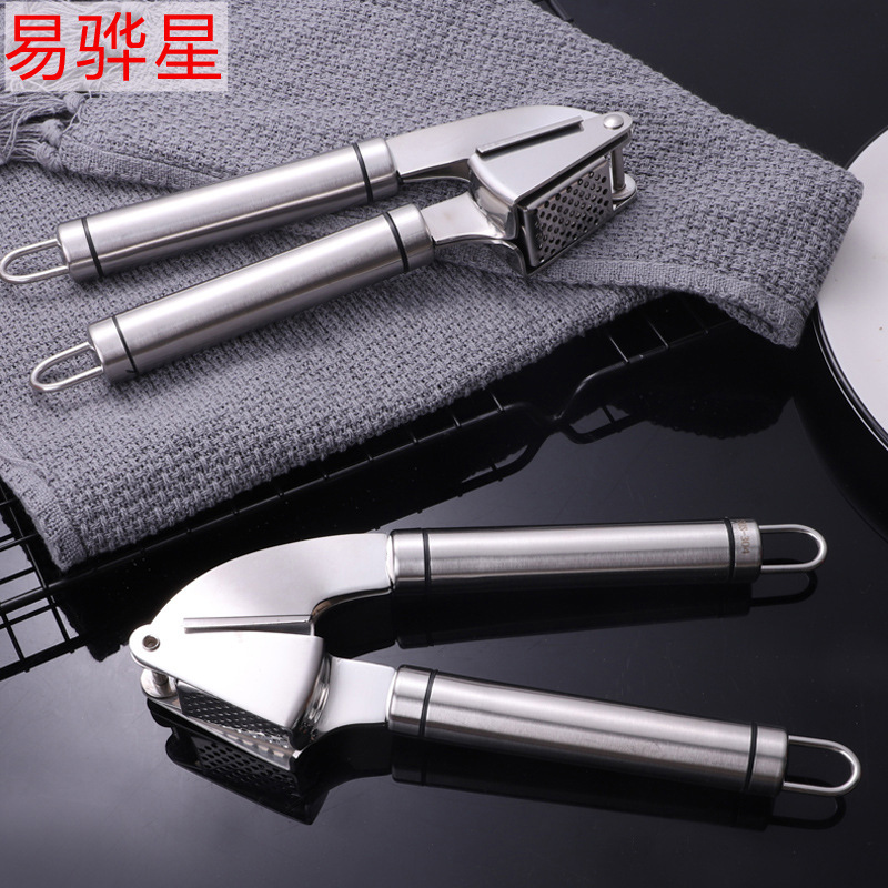 Stainless Steel Garlic Press Garlic Mudder Manual Garlic Squeezer Creative Kitchen Household Gadgets Daily Use Batch