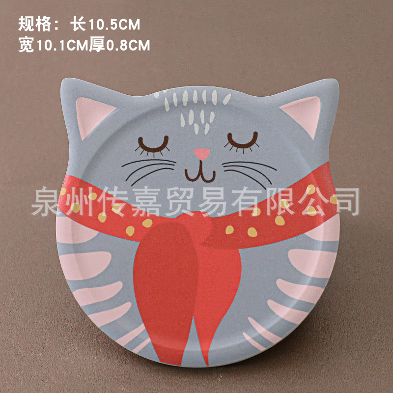 Cerámica posavasos gato creativo montaña corcho absorbente montaña lindo mascota de dibujos animados creativo regalo logotipo personalizado impresión