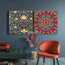 东南亚民族风挂画印度古典唐卡酒店餐厅瑜伽馆走廊墙画泰式装饰画