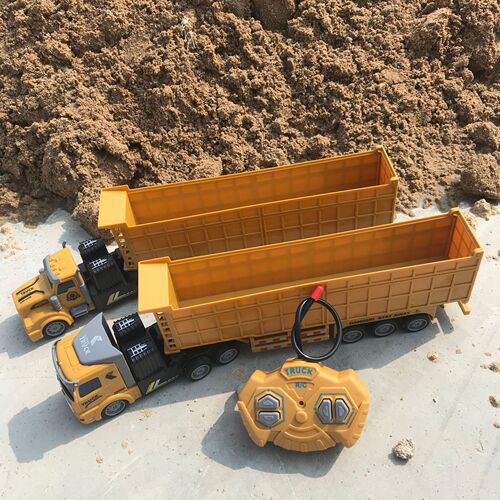 Cross-border wireless remote control vehicle semi-trailer tractor engineering vehicle heavy transport large truck dump truck boy model toy