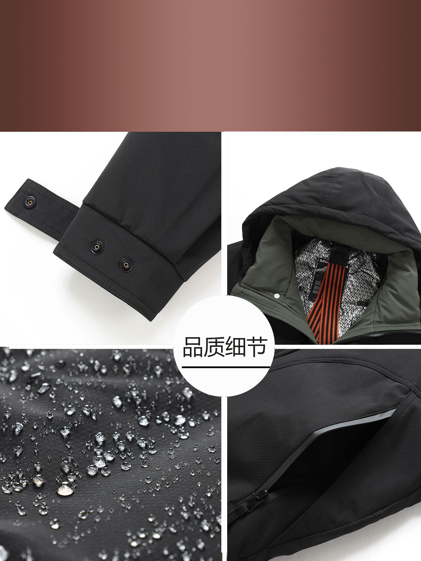 Nuevo traje de trabajo al aire libre para hombres grueso ocio suelto chaqueta con capuchón de camisa de abrigo cálido a prueba de frío chaqueta de plumón de hombre