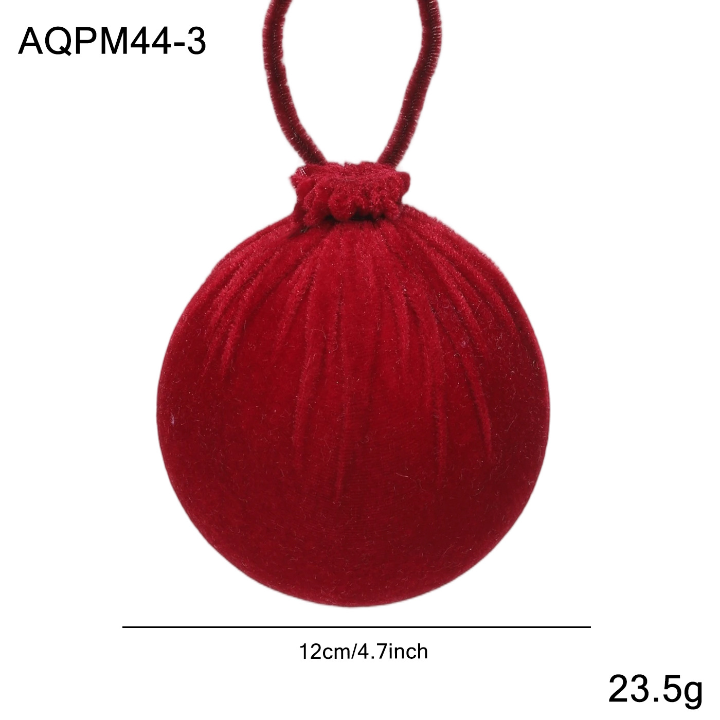 Nuevo vino rojo tela de flocado bola de Navidad árbol de Navidad decoración colgante bola colgante diseño de decoración image 8