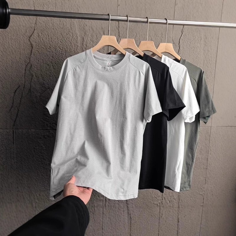 Urban Commuting! One-Way Moisture Guide Technology! Cotton-Feel Quick-Drying Men's Summer Short-Sleeved Knitwear Short-Sleeved T-Shirt Trendy