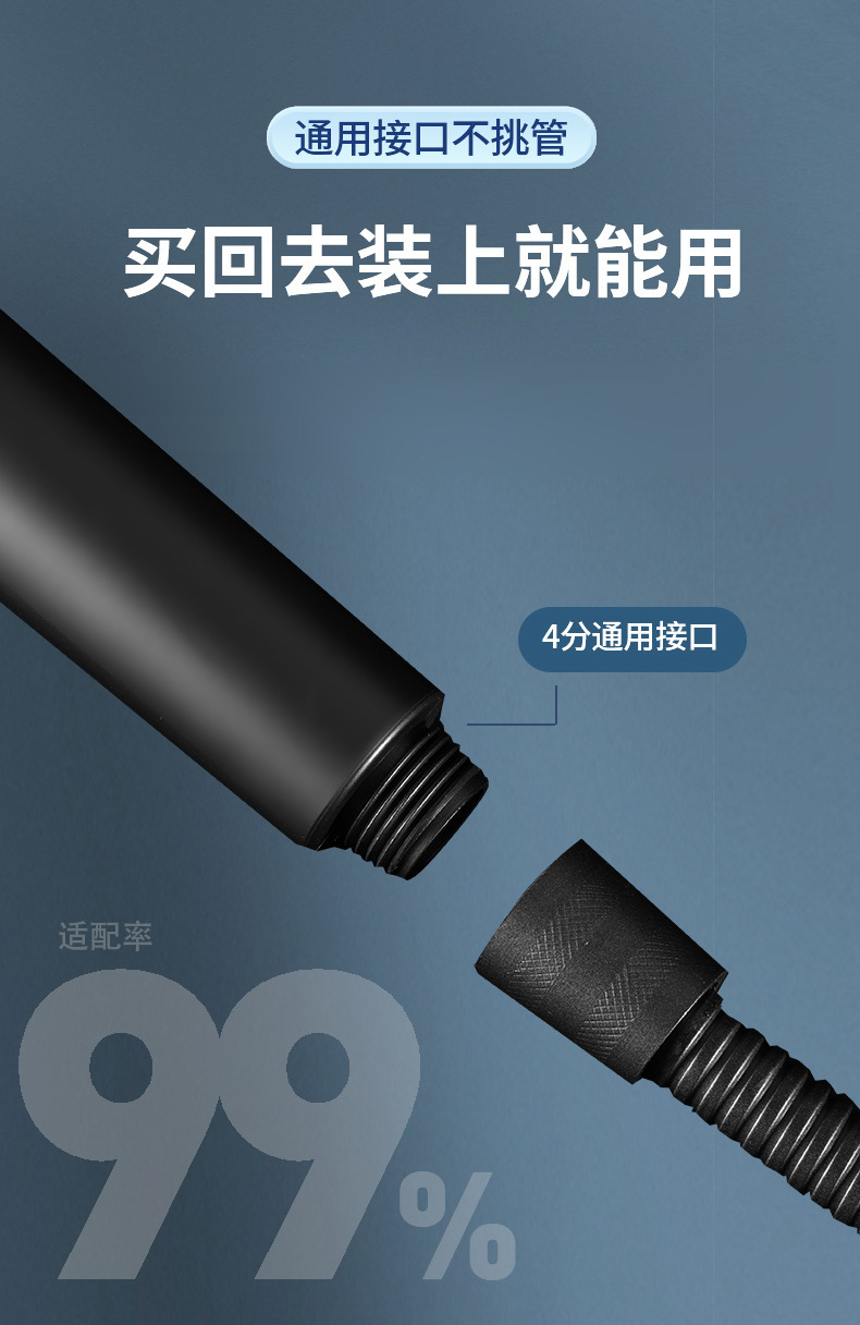 Factory direct sales, one-piece consignment of the same style as Douyin. Strong factory in stock for wholesale of pressure-regulating, spray and filter shower heads undefined