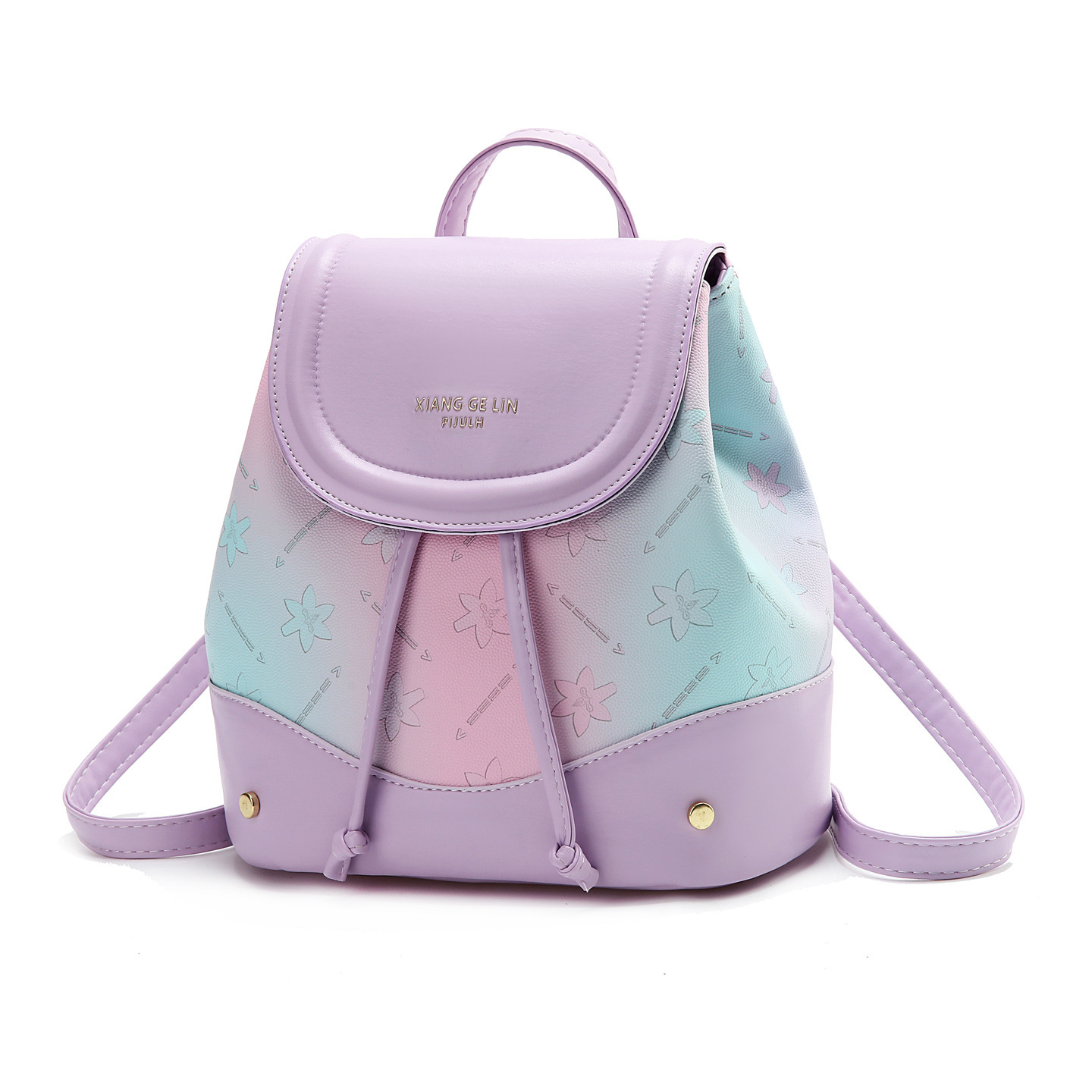2025 nueva mochila de estilo universitario de moda de moda de impresión de moda de mujeres mochila de verano simple versátil mochila de estudiantes