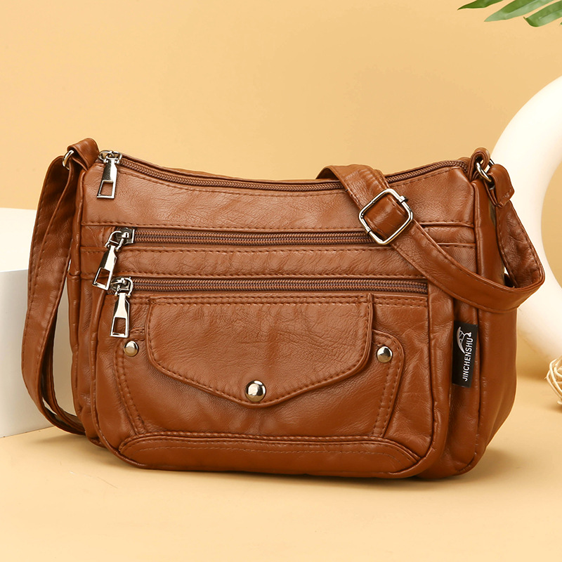 工厂直销跨境专供时尚潮流四季软皮单肩背包百搭大气斜跨女包新款