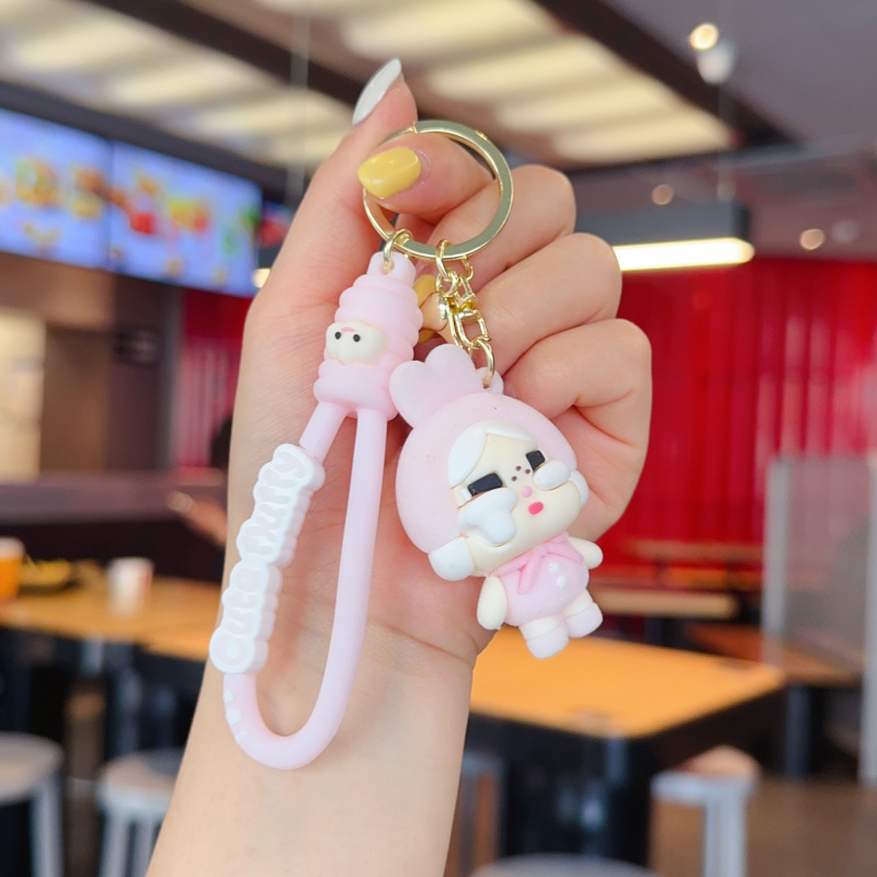 かわいい漫画クリエイティブ植毛涙かわいい人形トレンディなおもちゃの装飾品スクールバッグペンダントキーチェーンギフト卸売|undefined