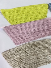 拉菲草钩针编织鞋面半成品