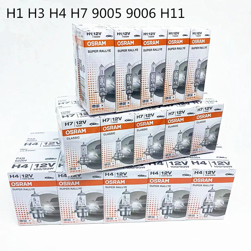 OSRAM автомобильная лампа H4 H7 H1 H3 H11 дальнего света ближнего света фара грузовика Галогенные Противотуманные фары