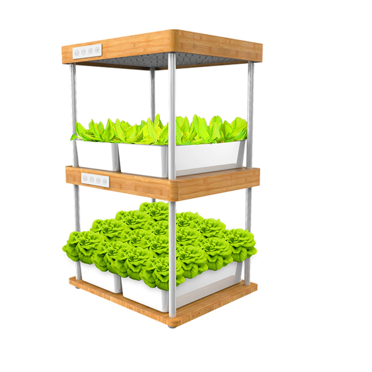 Машина для выращивания растений из чистого натурального бамбука 32 стручка машина для выращивания овощей Внутренняя машина для выращивания растений бонсай двухслойная IGS-09