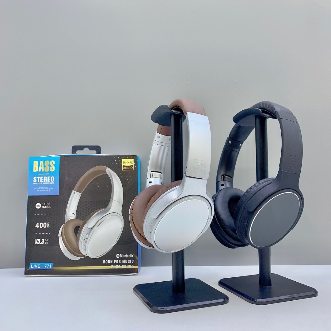 LIVE - 771 Retro auriculares Bluetooth tarjeta de enchufe de cable plegable música inalámbrica reducción de ruido fábrica de auriculares directo