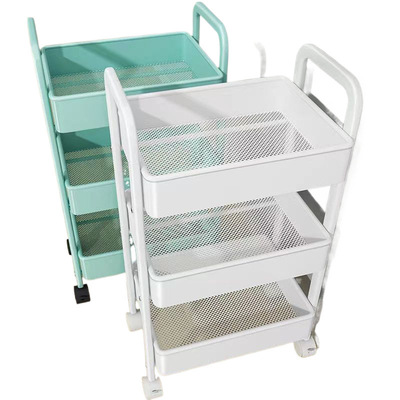 加厚款小推车置物架厨房落地卧室多层婴儿移动浴室收纳储物架