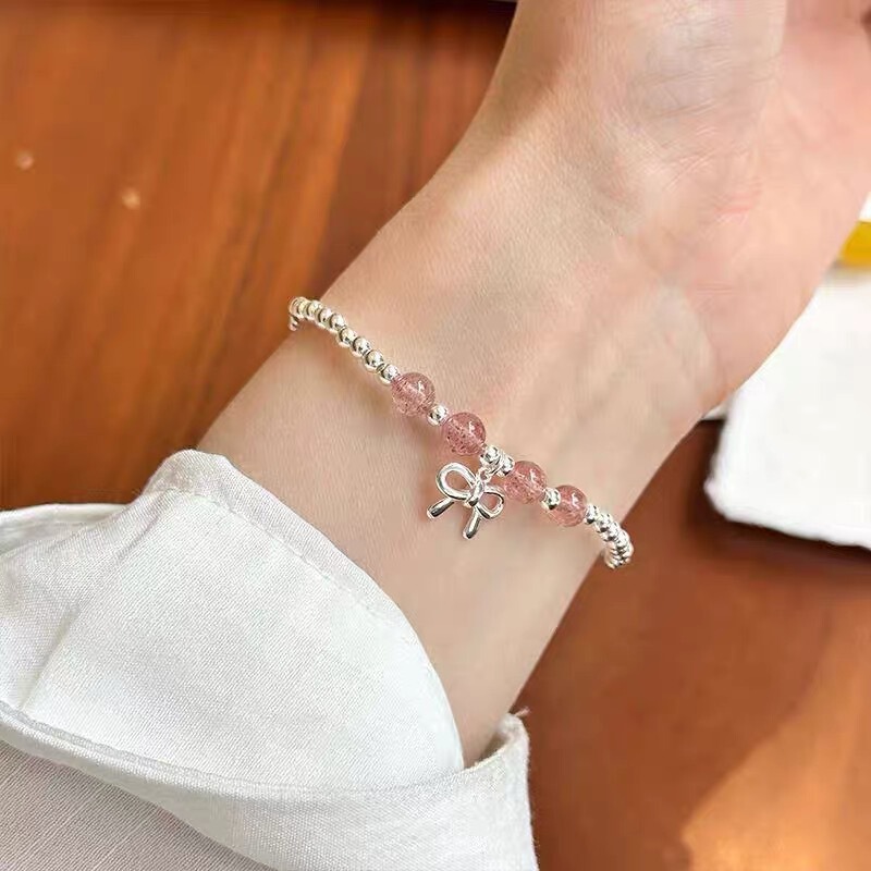 S925碎银子纯银蝴蝶手链女轻奢小众精致足银手镯手饰女友闺蜜礼物|undefined