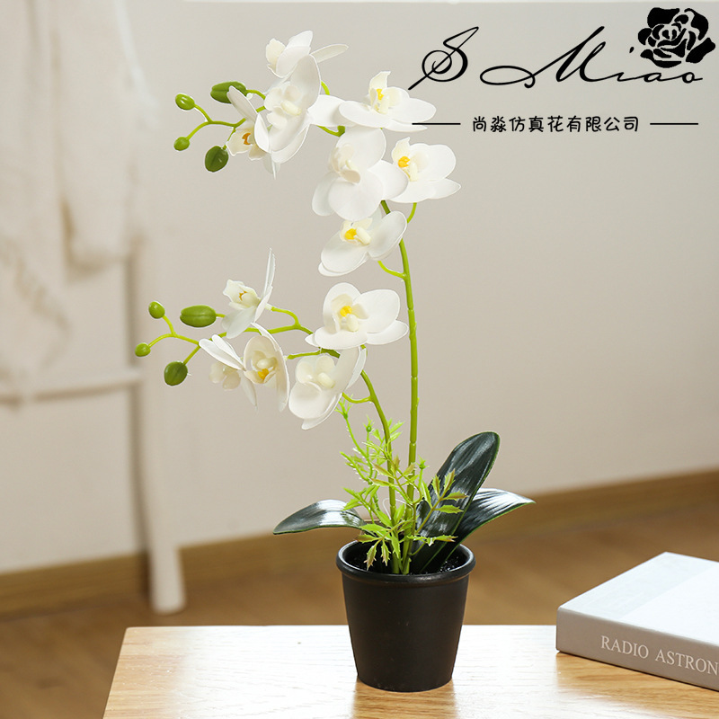 Flor falsa impresa en 3D orquídea mariposa pequeña flor de simulación bonsai creativa decoración interior fábrica directa image 5