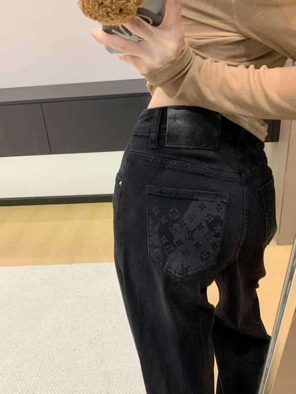 做旧复古蓝直筒牛仔裤女欧美辣妹高腰宽松显瘦高个子拖地阔腿裤潮|undefined