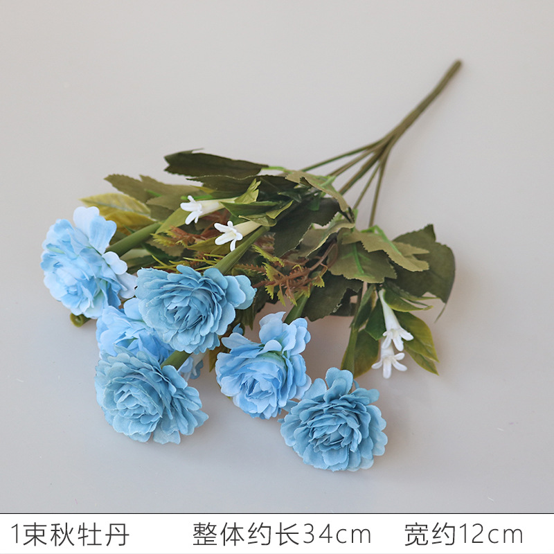 Fábrica al por mayor artificial otoño peonía artificial flor paquete de boda núcleo peonía salón de bodas decoración camino plomo arreglo floral flor decorativa