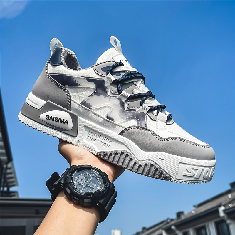 Estudiantes zapatos de patina baja otoño 2025 nuevos zapatos casuales de suela gruesa de diseño de nicho zapatos deportivos de moda zapatos de hombre