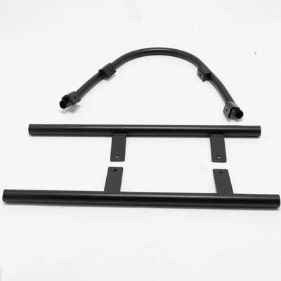 Wind Shield — Motorcycle front windshield - black-combination-bumper