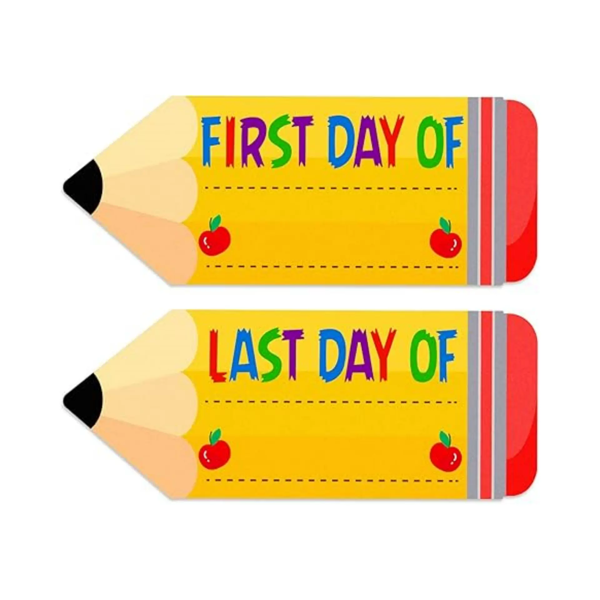 跨境热销返校黑板标志开学第一天和最后一天双面可书写提醒标志牌