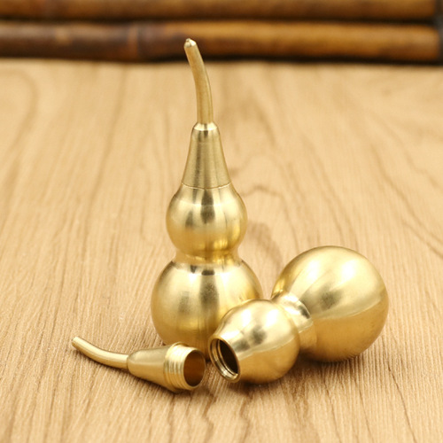 Copper gourd wholesale small open pure copper gourd hollow five emperors money large bagua fortune fortune copper gourd