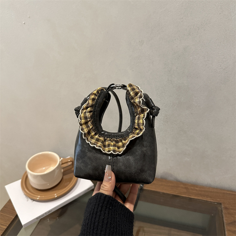 Bolsa tiracolo de princesa estética para meninas com renda_voghion.com