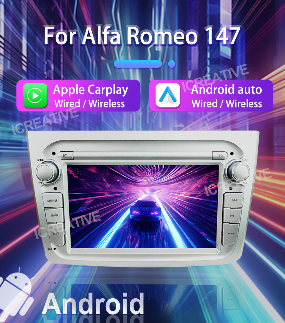 Suitable for 7inch Alfa Romeo Android Car Smart Gps Bluetooth Wireless Central Navigation All-In-One Machine