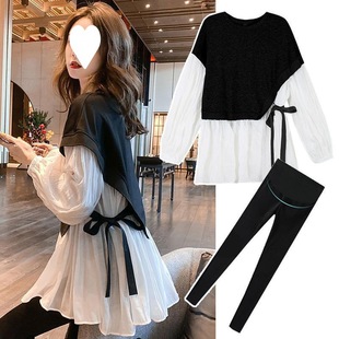 Pregnant women's spring clothing 2025 new pregnant women's dress new year clothing tide mother's jacket autumn and winter net red suit fashion