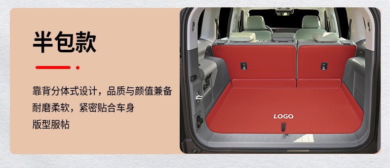 2026 Beijing BJ40 extended range trunk mat, full coverage Beijing BJ40e trunk mat accessories, modification parts