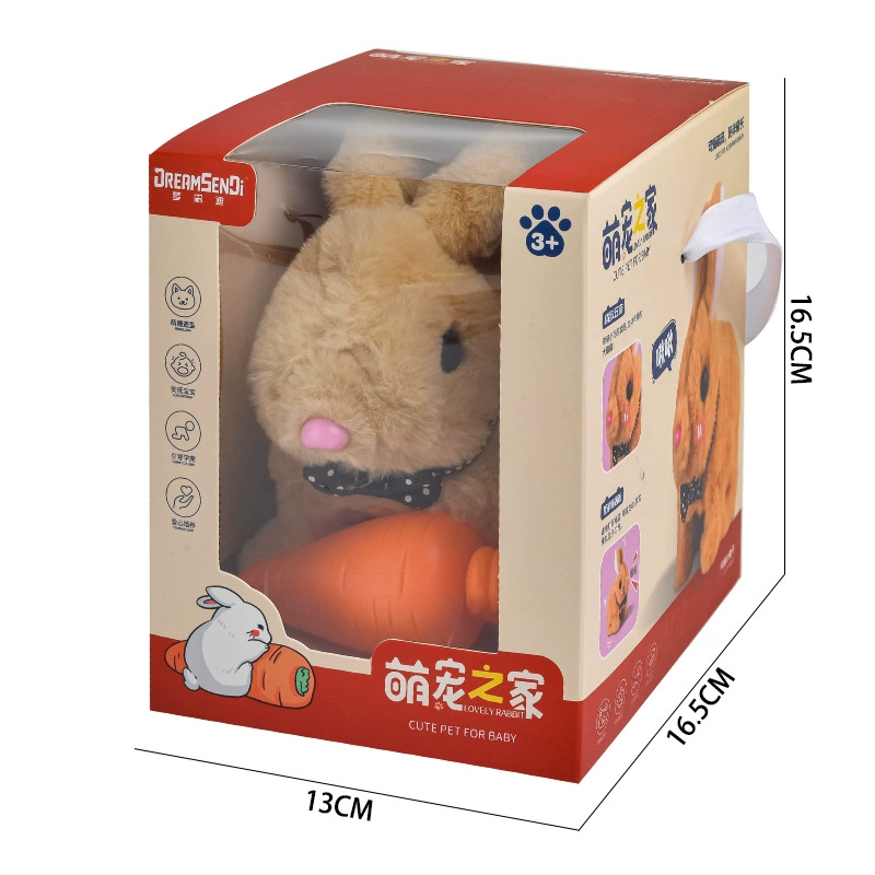 Electric realistic plush rabbit, videogame, gift box, toy